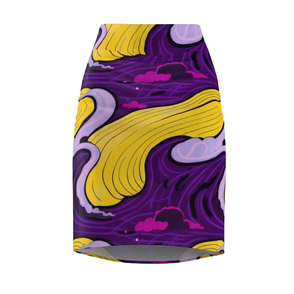 Neon Moonwash on Pencil Skirt — Front