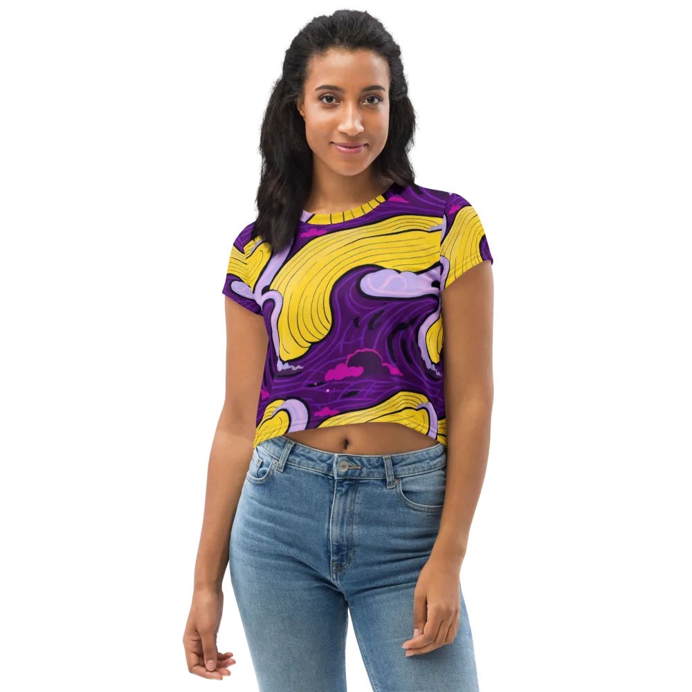 Neon Moonwash on Crop Tee — Front