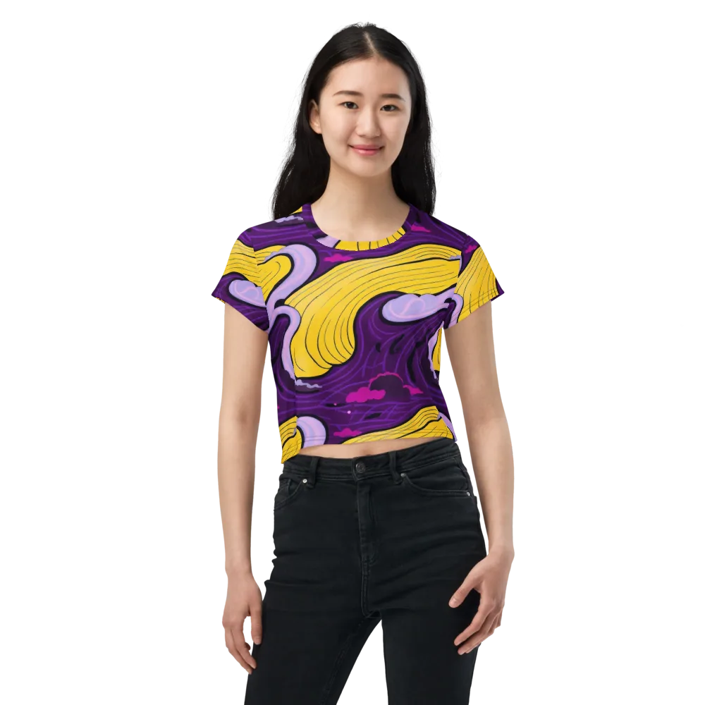 Neon Moonwash on Crop Tee — Front
