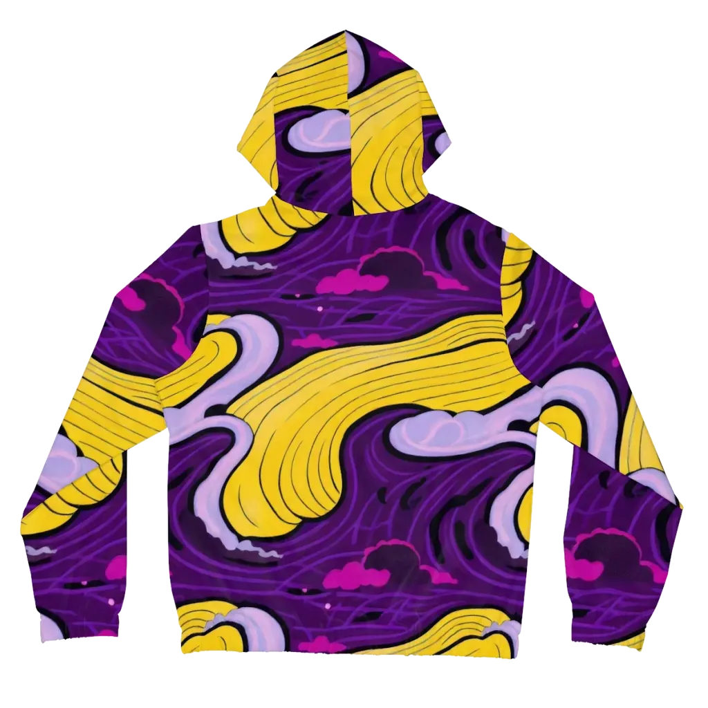 Neon Moonwash on Women's Full-Zip Hoodie — Back