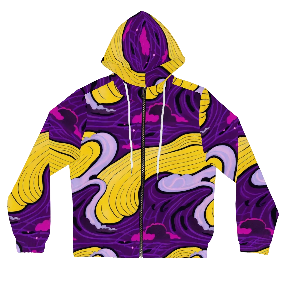 Neon Moonwash on Women's Full-Zip Hoodie — Front