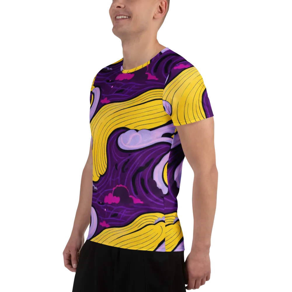 Neon Moonwash on Men's Athletic T-Shirt — Left