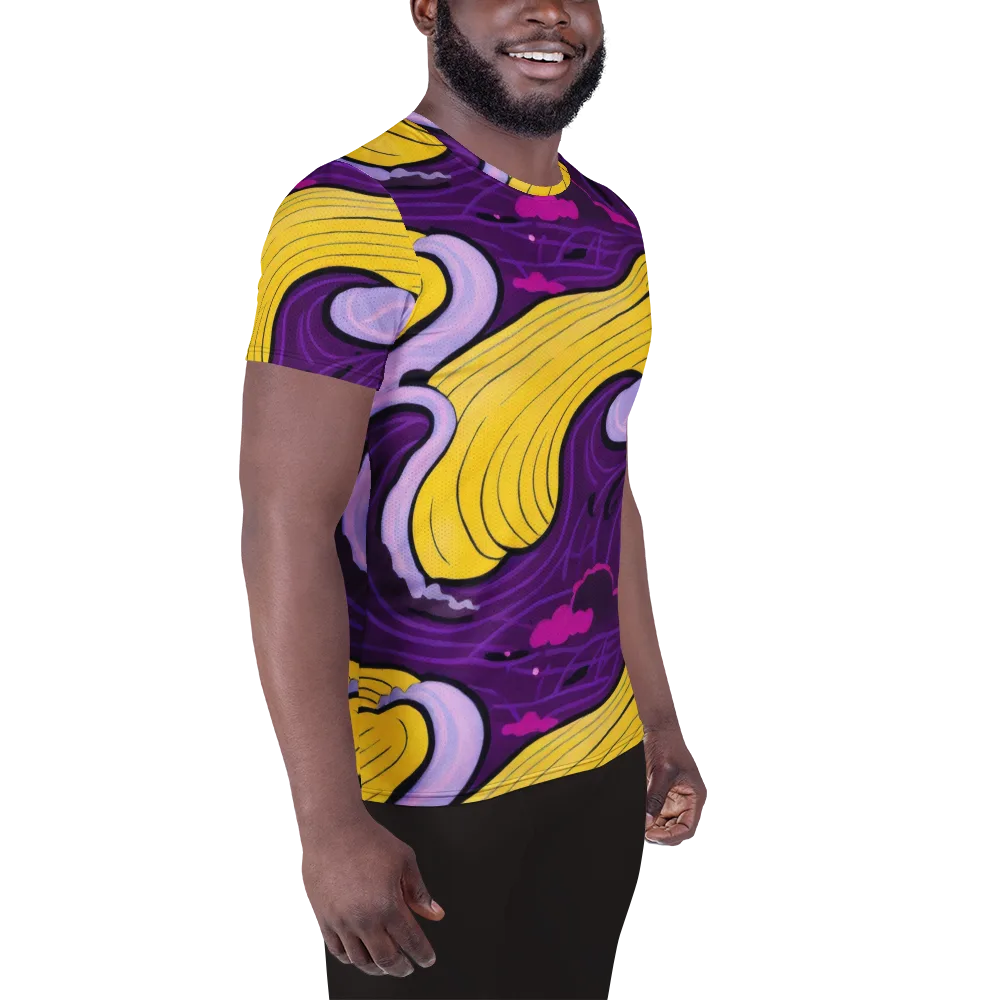 Neon Moonwash on Men's Athletic T-Shirt — Right