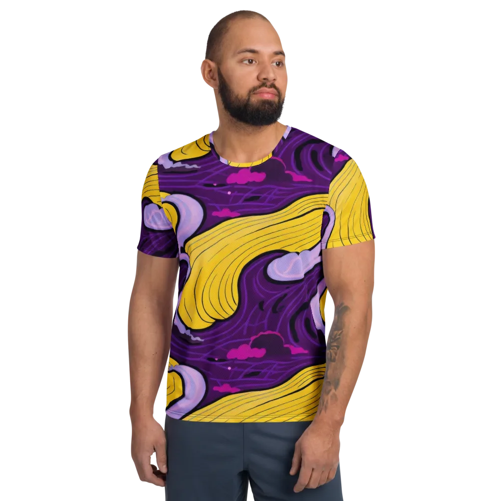 Neon Moonwash on Men's Athletic T-Shirt — Front
