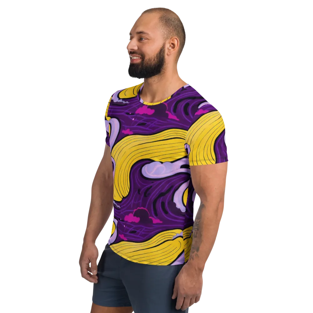 Neon Moonwash on Men's Athletic T-Shirt — Left
