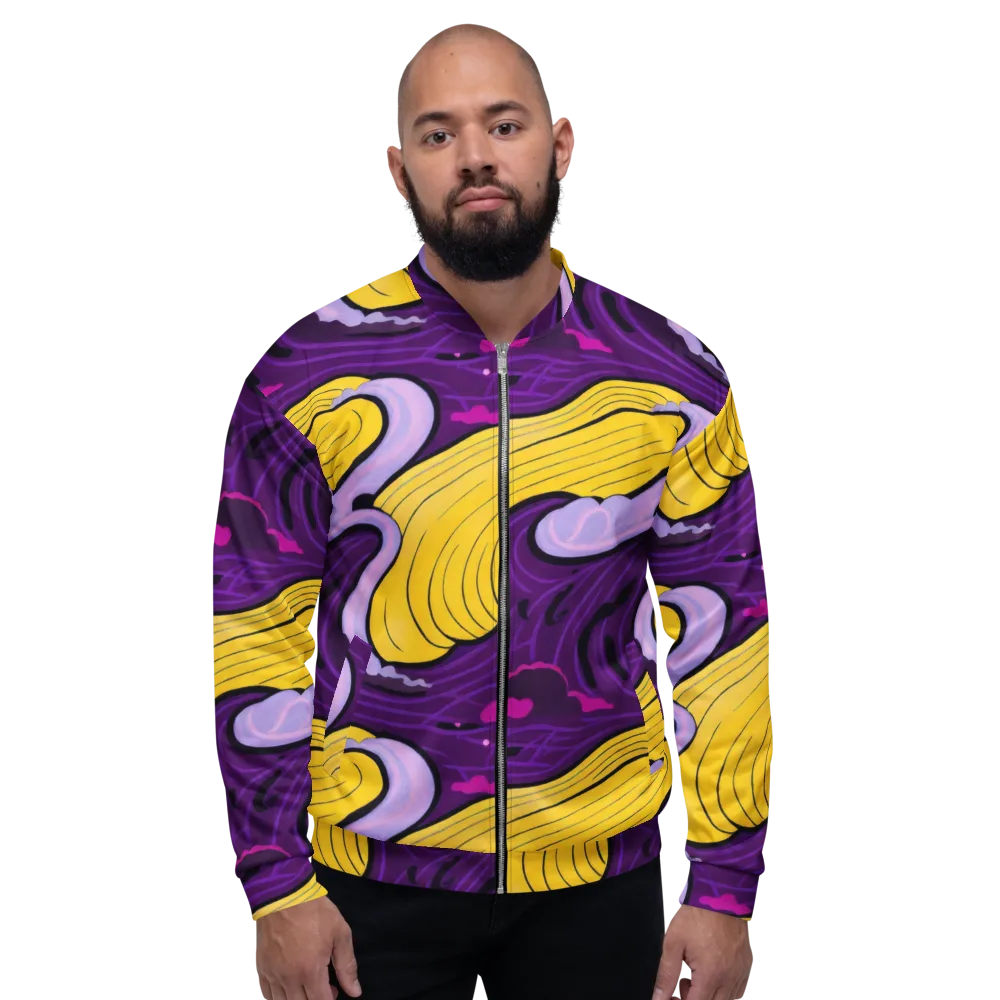 Neon Moonwash on Bomber Jacket — Front