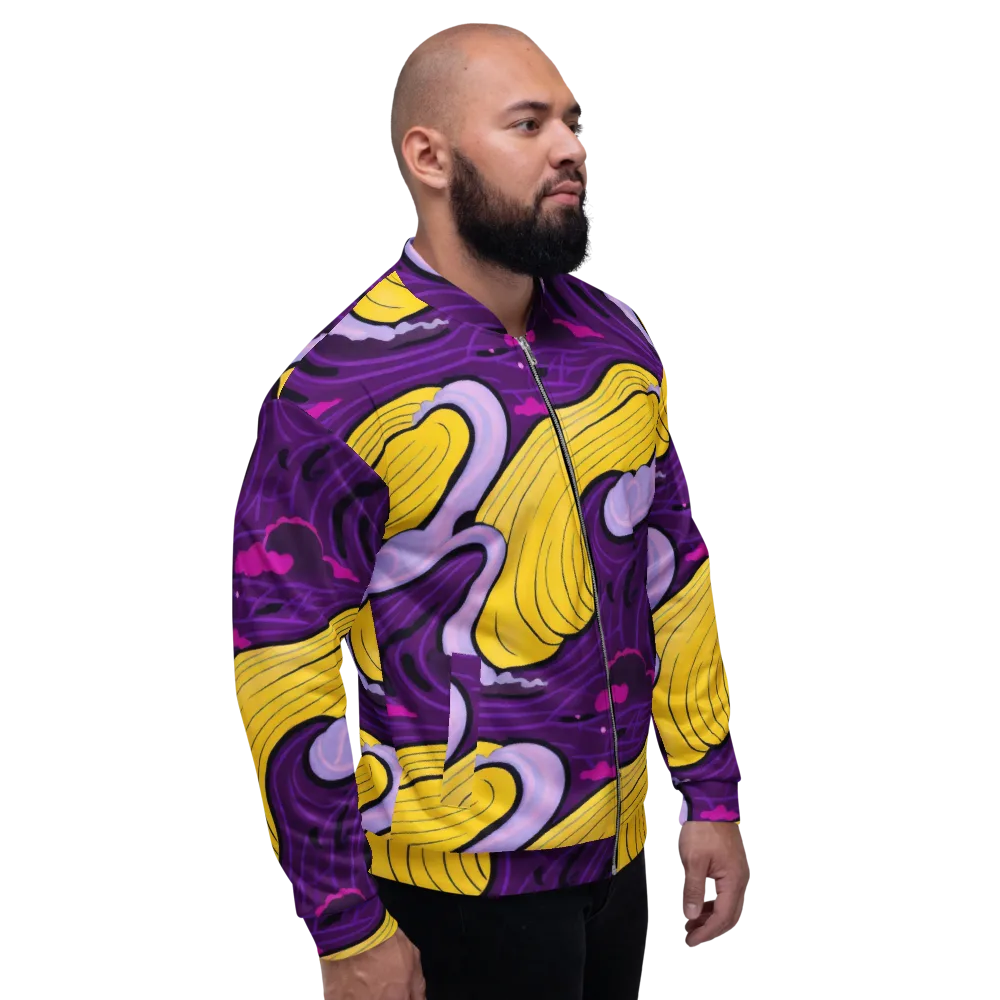 Neon Moonwash on Bomber Jacket — Right