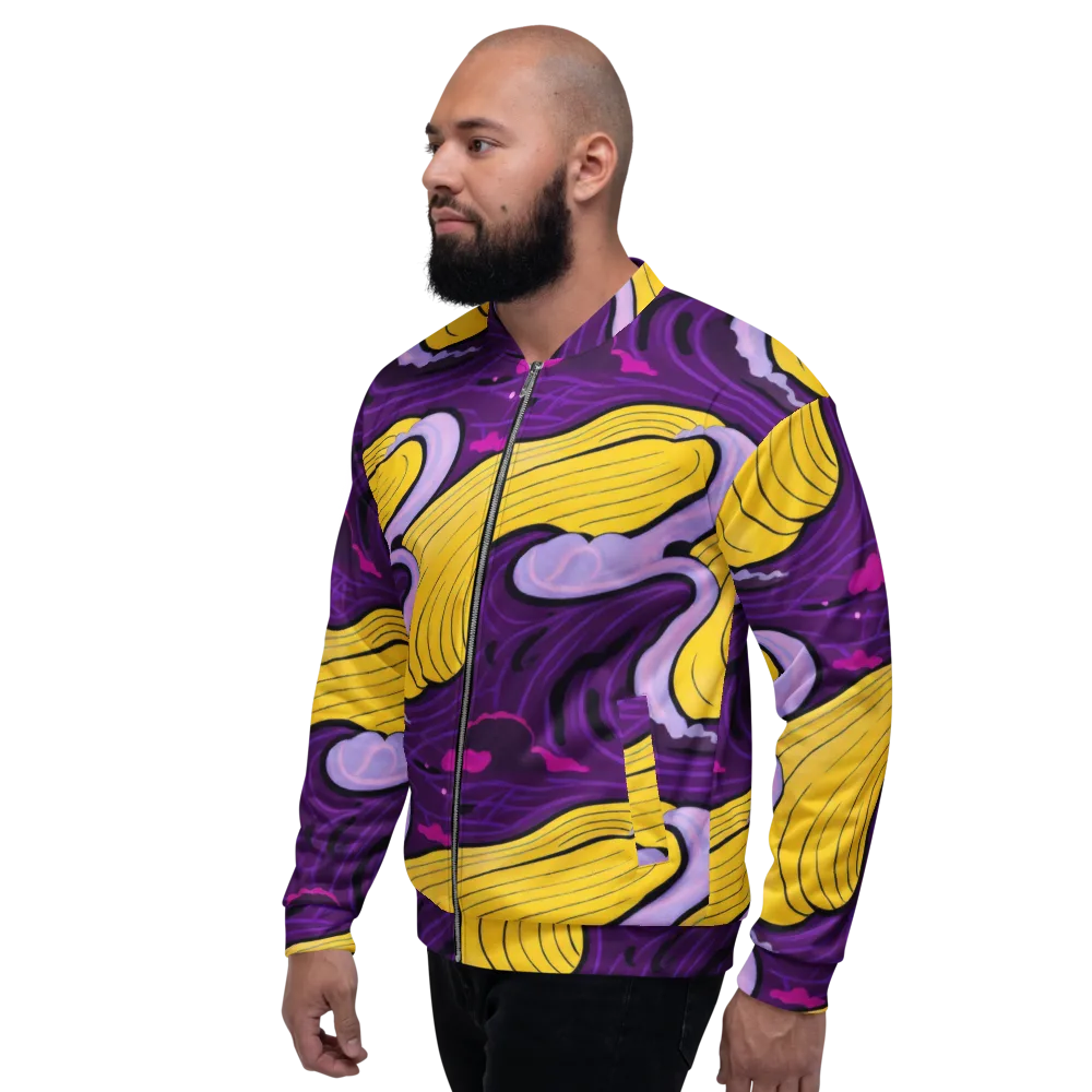 Neon Moonwash on Bomber Jacket — Left