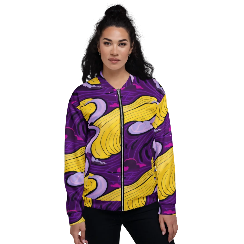 Neon Moonwash on Bomber Jacket — Front
