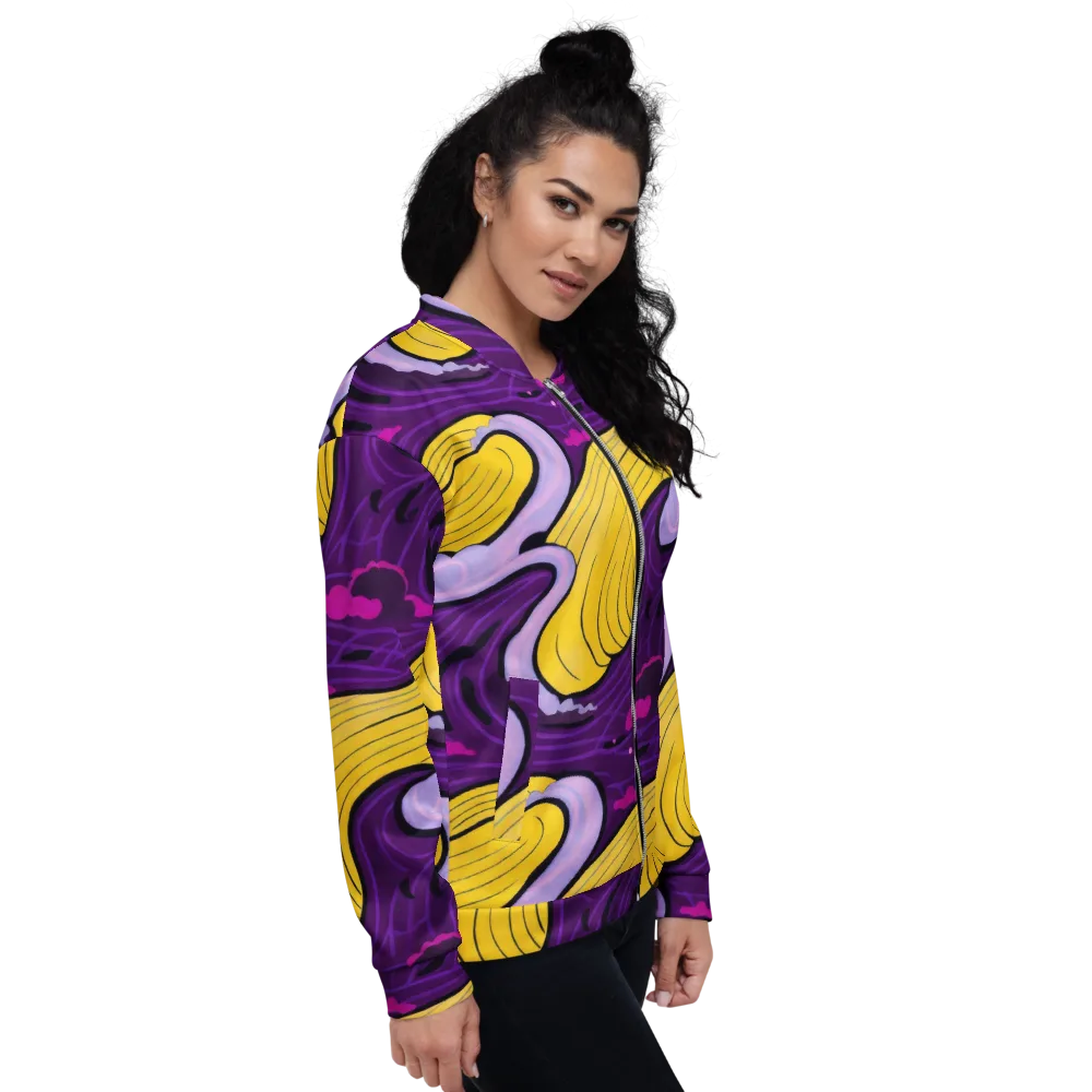 Neon Moonwash on Bomber Jacket — Right