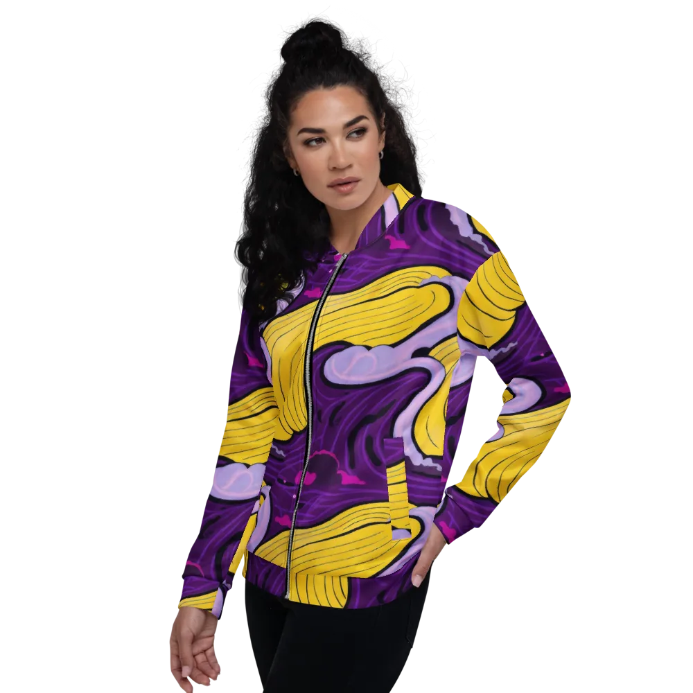 Neon Moonwash on Bomber Jacket — Left