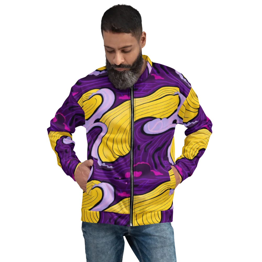 Neon Moonwash on Bomber Jacket — Front