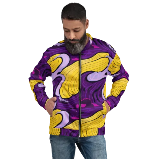 Neon Moonwash on a Bomber Jacket