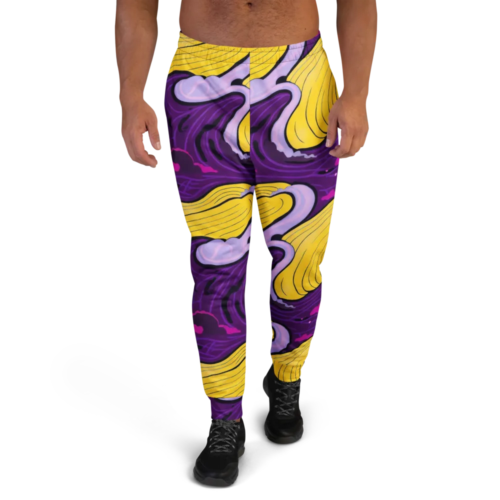 Neon Moonwash on Men's Joggers — Front
