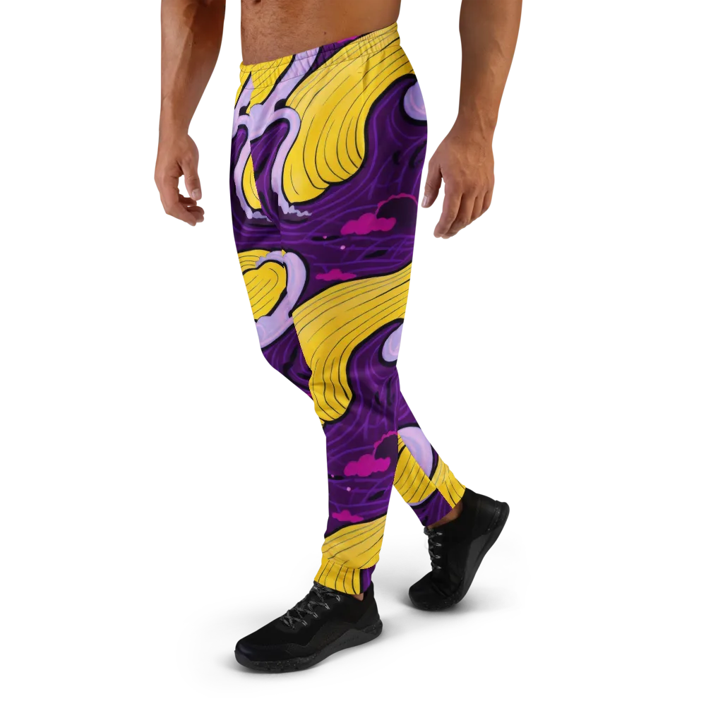 Neon Moonwash on Men's Joggers — Left