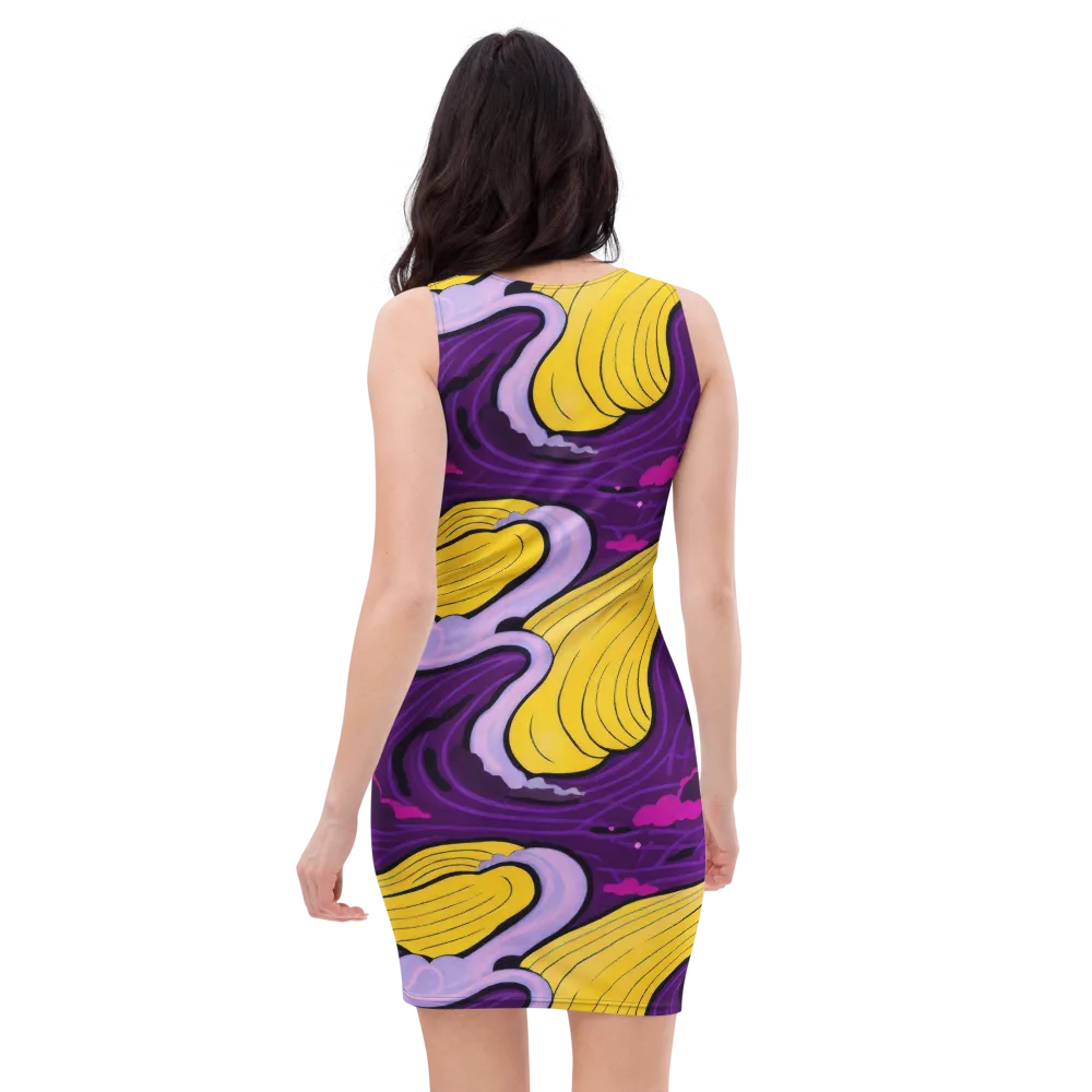 Neon Moonwash on Bodycon Dress — Back