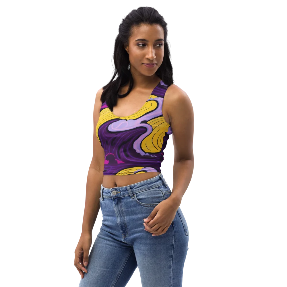 Neon Moonwash on Crop Top — Left Front