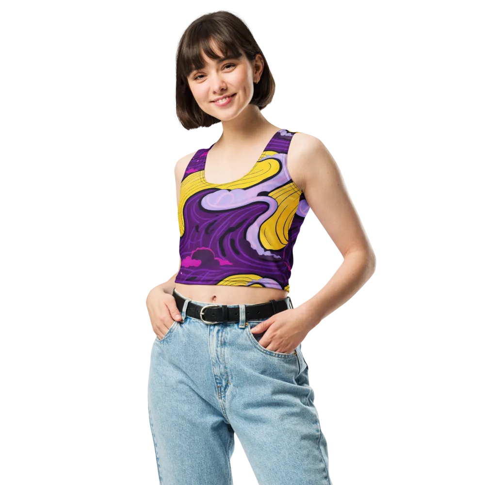 Neon Moonwash on Crop Top — Front