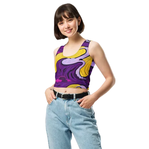 Neon Moonwash on a Crop Top