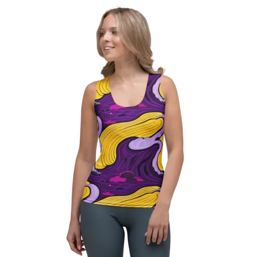 Neon Moonwash on a Women's Tank Top