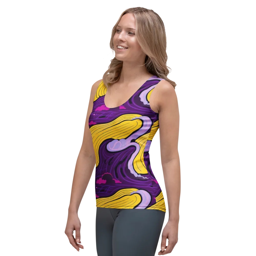 Neon Moonwash on Women's Tank Top — Left Front