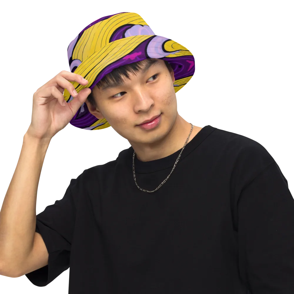 Neon Moonwash on Reversible Bucket Hat — Front Inside
