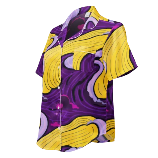 Neon Moonwash on a Women's Short Sleeve Pajama Top