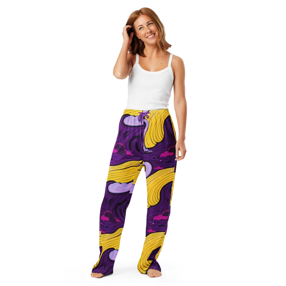 Neon Moonwash on Women's Pajama Pants — Front