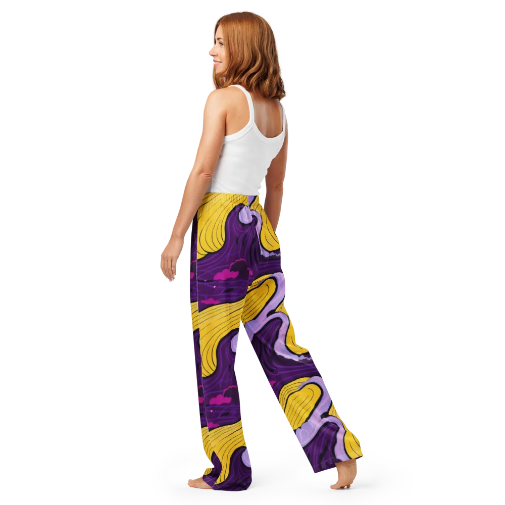 Neon Moonwash on Women's Pajama Pants — Back
