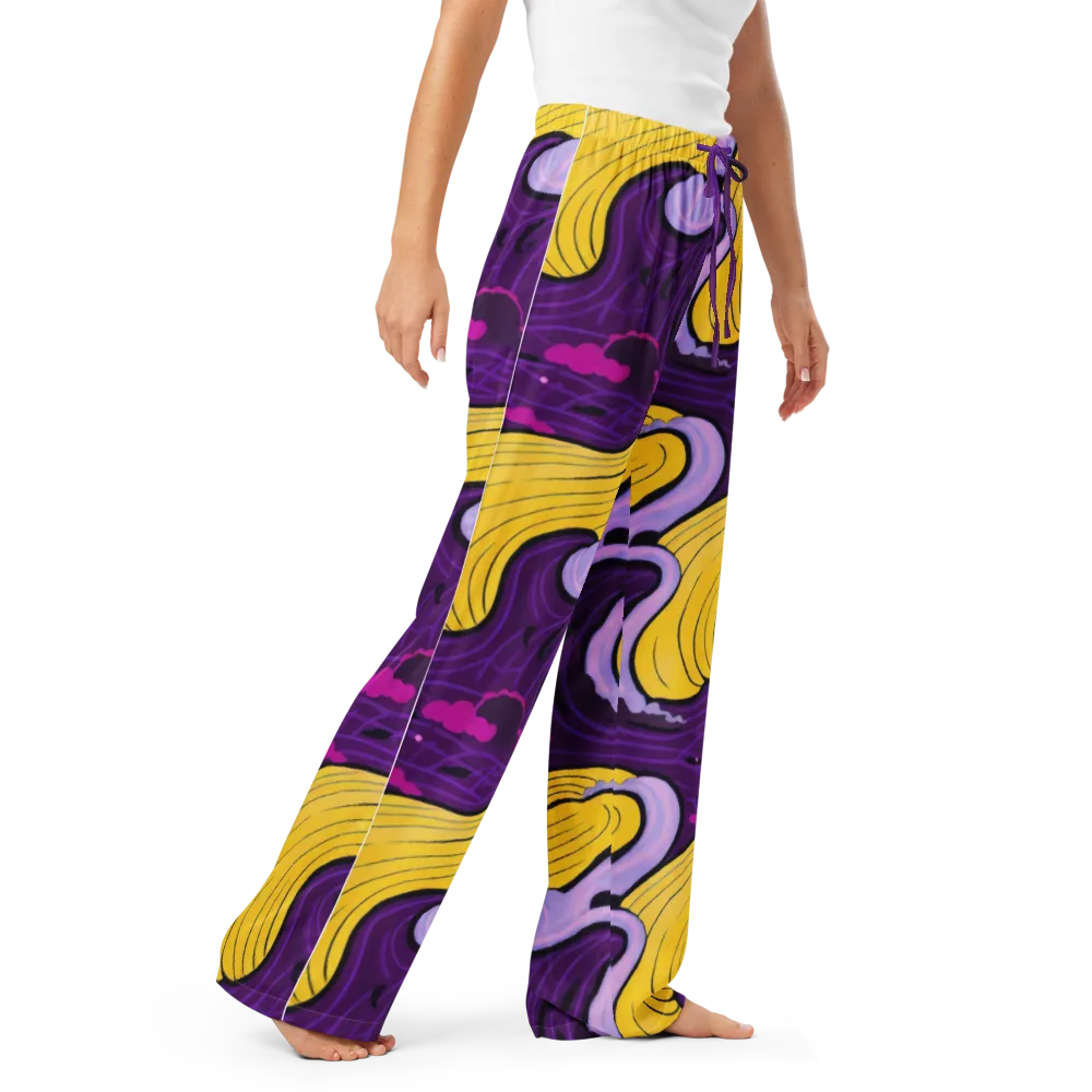 Neon Moonwash on Women's Pajama Pants — Right Front