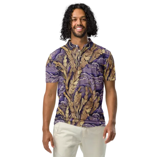 Amethyst Grain on a Men's Slim Fit Polo Shirt
