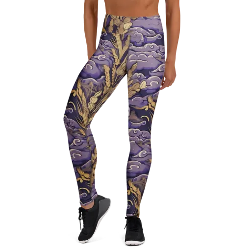 Amethyst Grain on a Yoga Leggings
