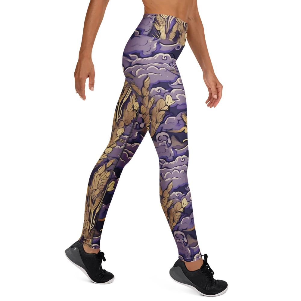 Amethyst Grain on Yoga Leggings — Right