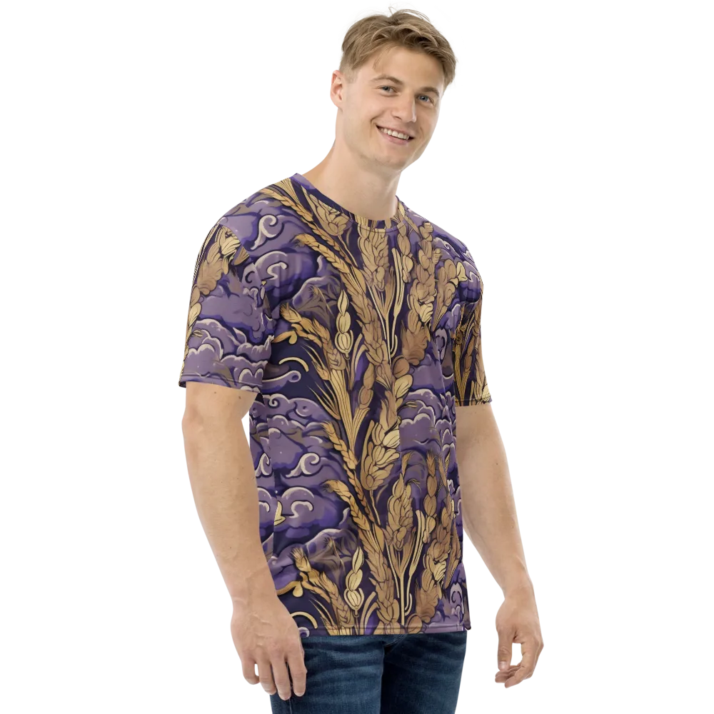 Amethyst Grain on Men's Crew Neck T-Shirt — Right