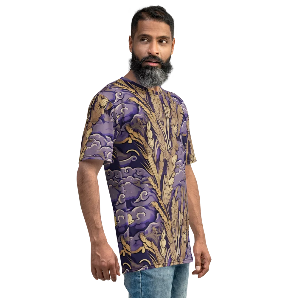 Amethyst Grain on Men's Crew Neck T-Shirt — Right