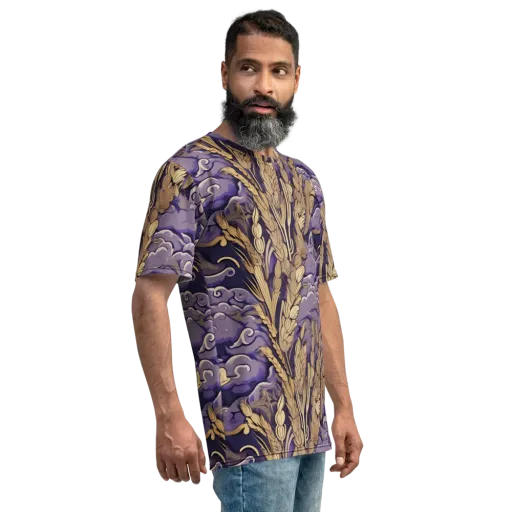 Amethyst Grain on a Men's Crew Neck T-Shirt