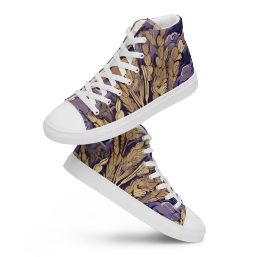 Amethyst Grain on a Men's High Top Canvas Shoes