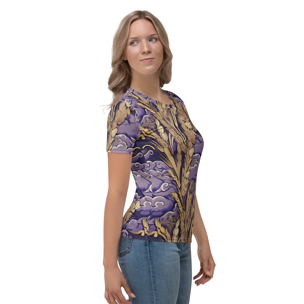 Amethyst Grain on Women's Crew Neck T-Shirt — Right