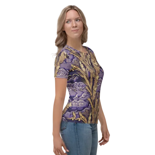 Amethyst Grain on a Women's Crew Neck T-Shirt