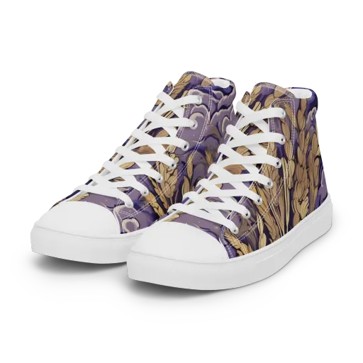 Amethyst Grain on a Women's High Top Canvas Shoes