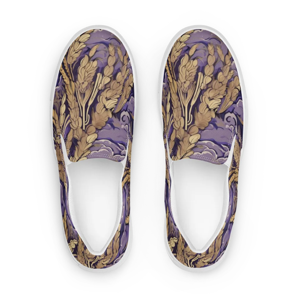 Amethyst Grain on Men's Slip-On Canvas Shoes — Front