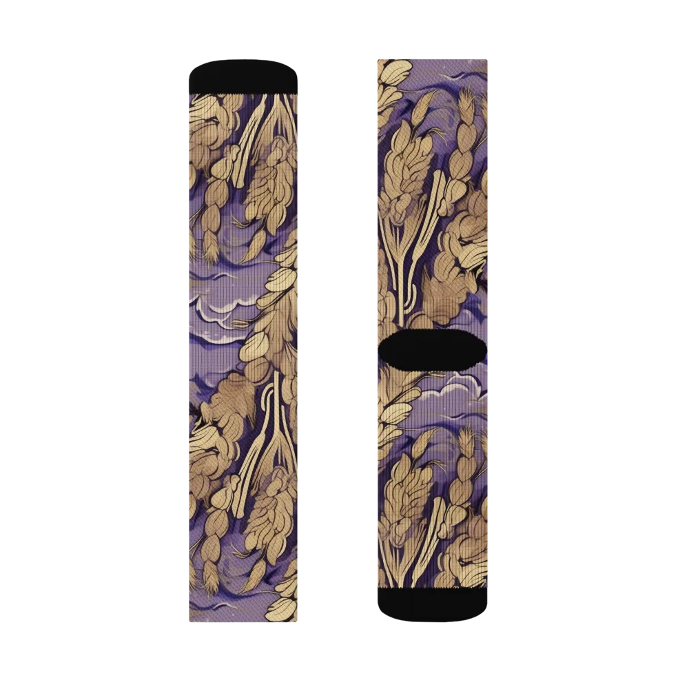Amethyst Grain on Socks — Left Sock