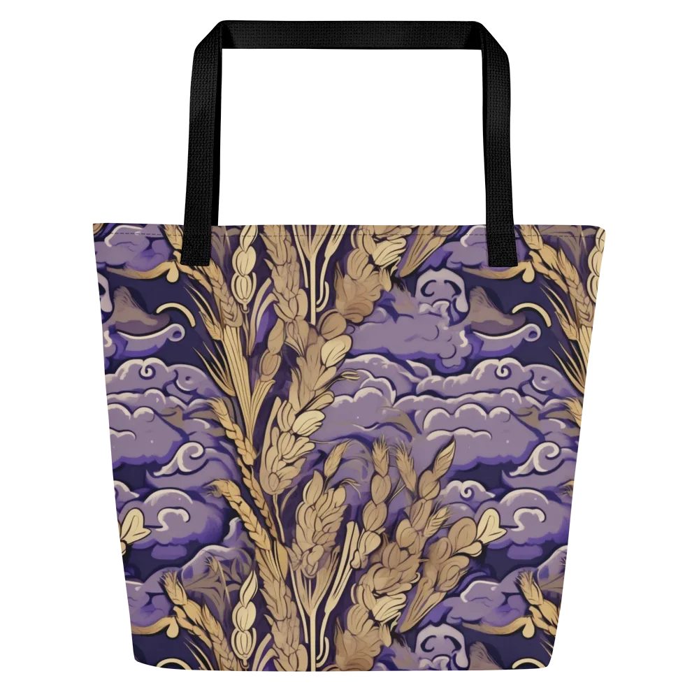 Amethyst Grain on Large Tote Bag W/ Pocket — Front