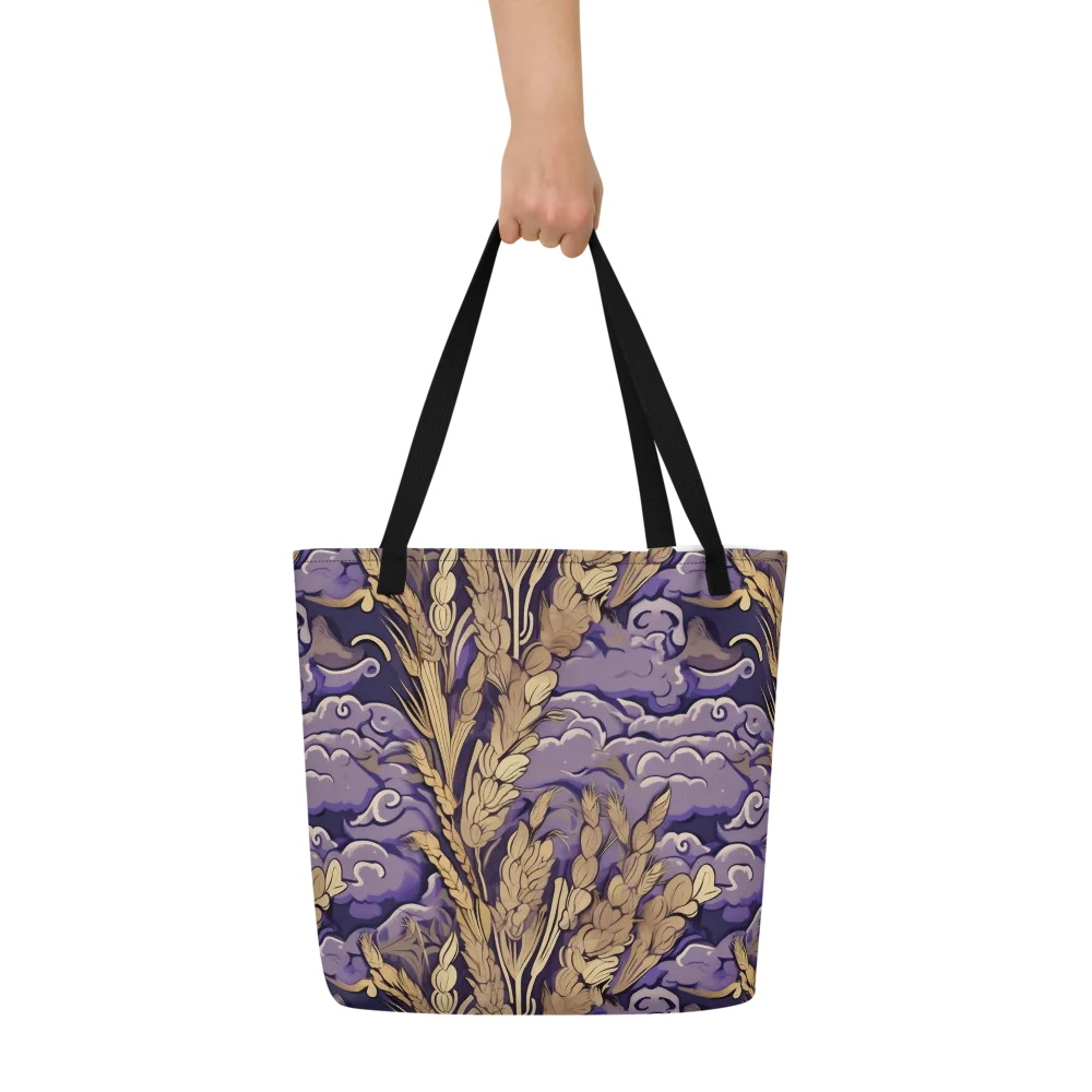 Amethyst Grain on Large Tote Bag W/ Pocket — Front