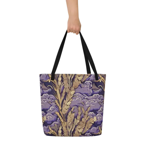 Amethyst Grain on a Large Tote Bag W/ Pocket