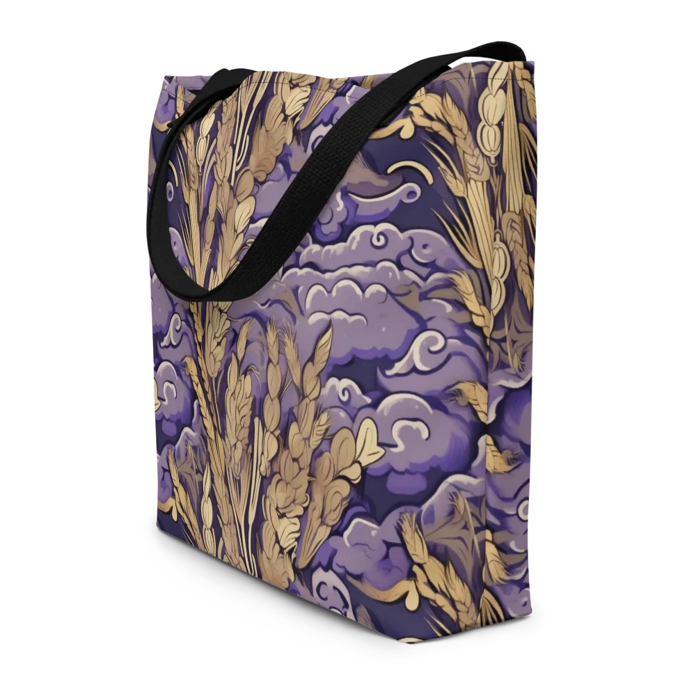 Amethyst Grain on Large Tote Bag W/ Pocket — Front