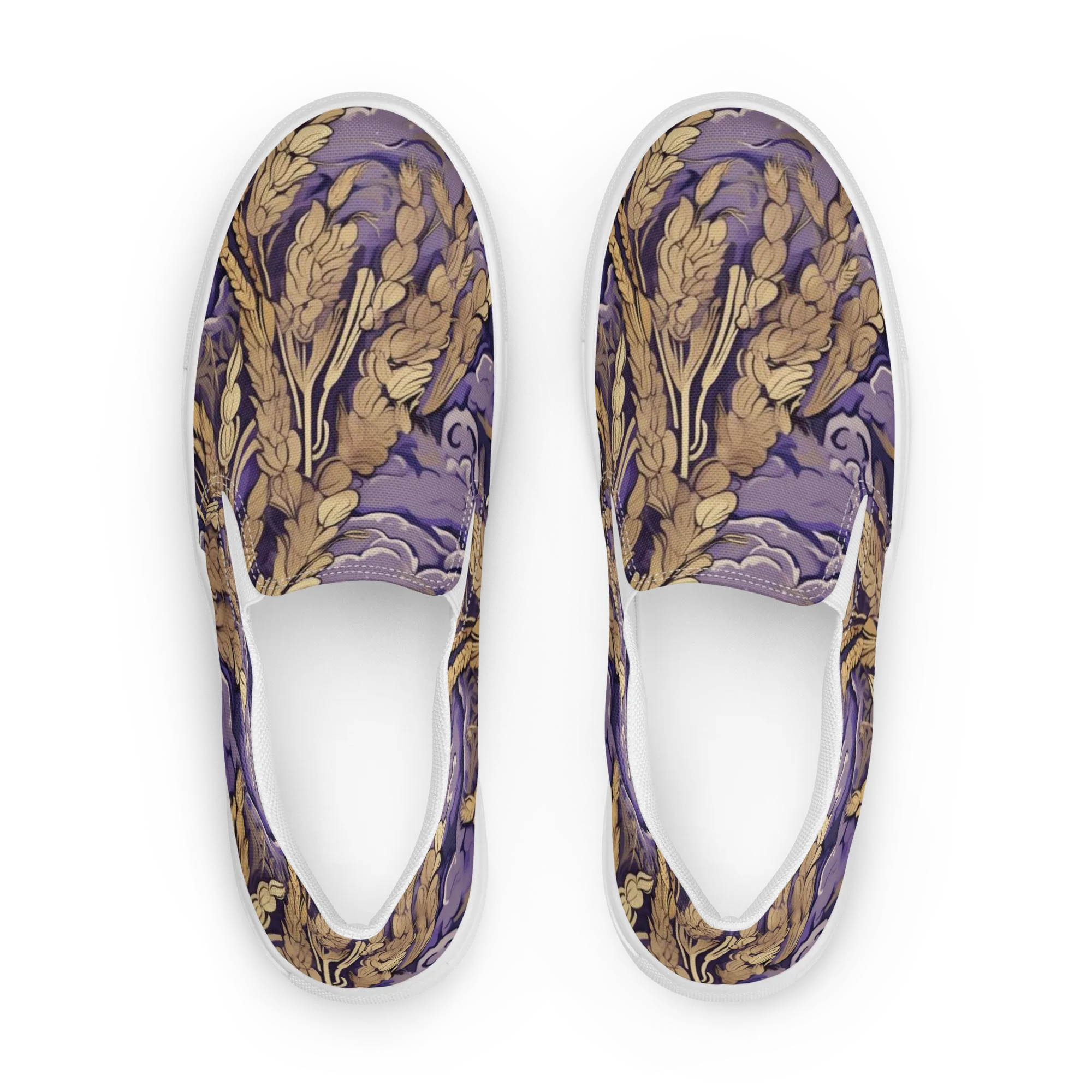 Amethyst Grain on Women's Slip-On Canvas Shoes — Front