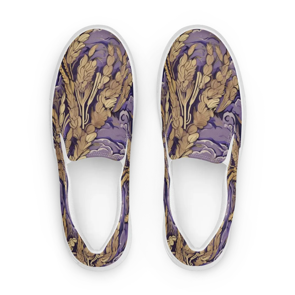 Amethyst Grain on Women's Slip-On Canvas Shoes — Front