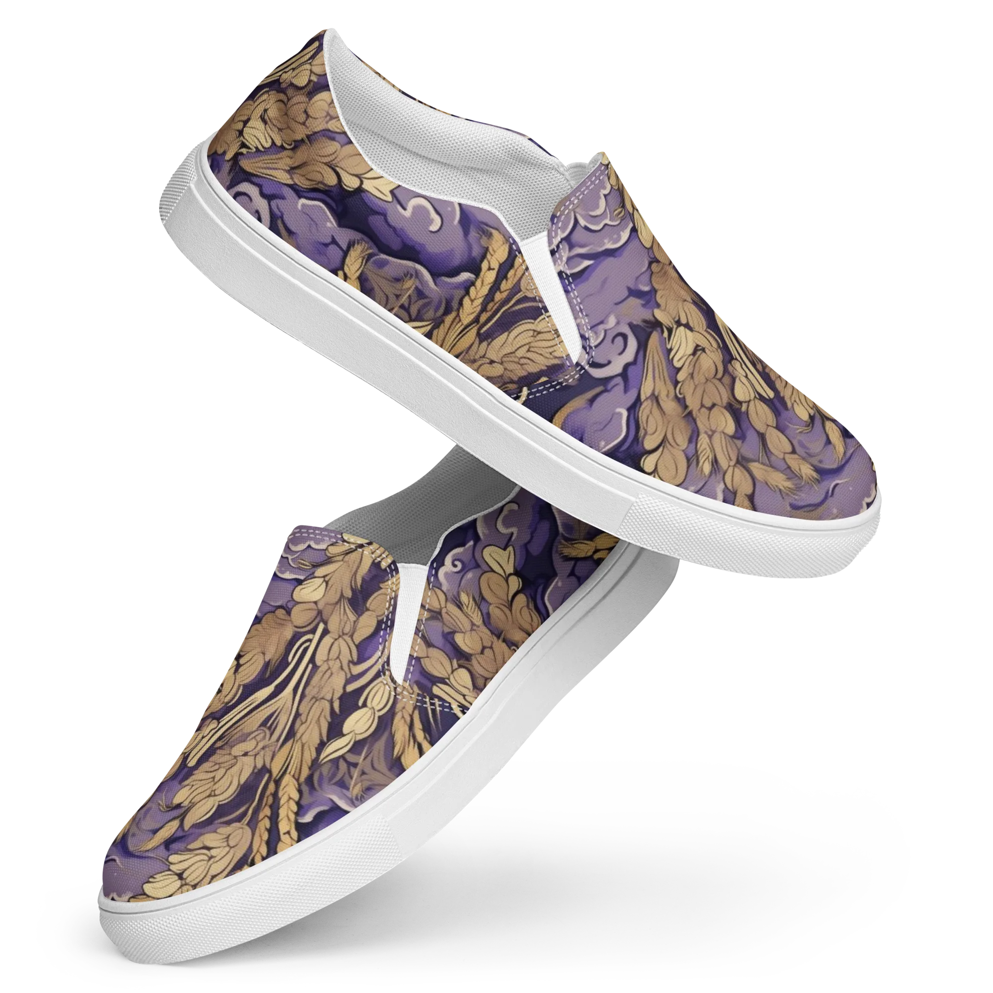 Amethyst Grain on Women's Slip-On Canvas Shoes — Front