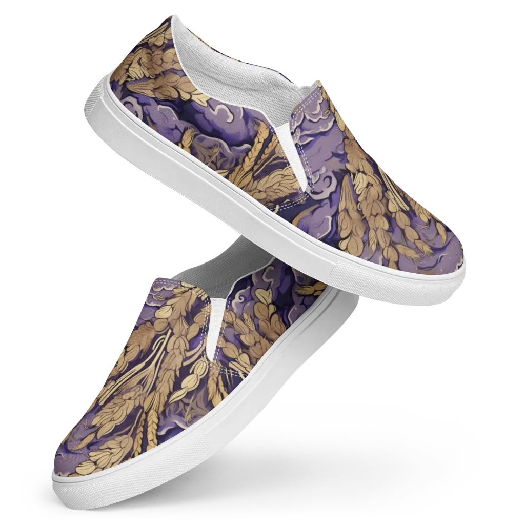 Amethyst Grain on Women's Slip-On Canvas Shoes — Front